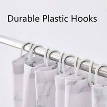 Marble Bathroom Shower Curtain, And White Fabric Shower Curtain With Hooks, Unique 3D Printing, Decorative Bathroom Accessories, Proof, Reinforced Metal Grommets 72x72 Inches - 72W X 72L Inch (1 Panels) + Grey Marble - View 6