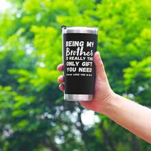 .Com| Breezy Valley Brother Gifts, Christmas Gifts For Brother From Sister, Best Funny Birthday Gift Ideas For Older Little Brothers Adult, Brothers Tumbler Coffee Cup From Sister Sibling Cousin: Tumblers & Water Glasses - 兄弟營養成分錶 - 查看 11