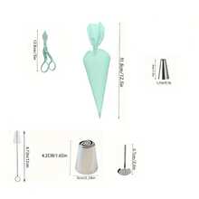 171pcs Russian Piping Nozzle Set - Stainless Steel Cake Decorating Tips, Baking Tools - Mint Green - View 2