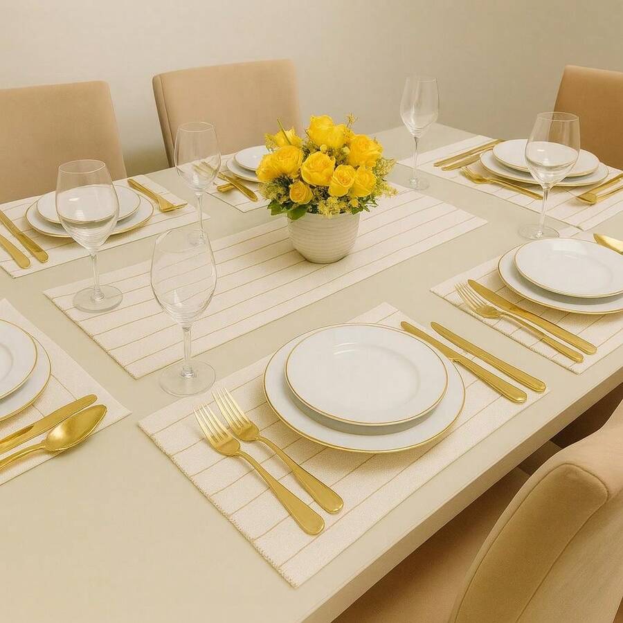 7-Piece Placemat Made In Tear Chic. Unmissable Decoration. - Rượu sâm banh - Xem 1