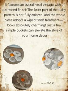 1 chậu hoa bằng sắt dập nổi kiểu cổ điển - Bình hoa để bàn bằng sắt, chậu trồng cây bằng sắt (thích hợp cho sân và ban công), trang trí sân vườn ngoài trời. - Nhiều màu - Xem 9