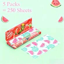 5 Packs 78mm Rolling Paper Cigarette Rolling Paper, 50 Sheets/Pack, Stable Combustion, Fresh&Fun, Roll Up And Taste The Magic! Smoking Accessories, For Smokers - 5包(250張) - 查看 5