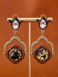 1 Pair Vintage Palace Style Earrings For Women | Fashionable Unique Design Suitable For Women's Casual Daily And Party Occasions | Gift