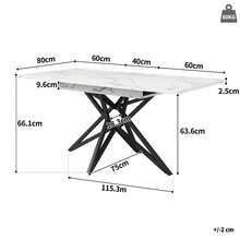 Dining Tables - White + MDF + Metal - View 4