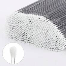 100pcs Disposable Eye Shadow Brushing Beautiful Eyelashes Crystal Rod Swab Sticks Coating Sticks For Grafting Eyelashes Removal Swab Sticks, Fake Eyelashes Cleaning Sticks, Eyebrow Brush, Eyeshadow Brush, Brush - Black - View 14