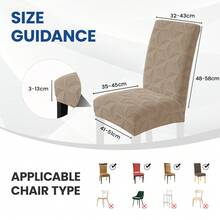 YSTYLE Chair Covers With Backrest 2/4/6 Pieces, Stretch Chair Covers, Living Room Kitchen Chair Covers, Universal Cat Scratch-Resistant Chair Cover, Modern Stain-Resistant Chair Cover - Khaki - View 7