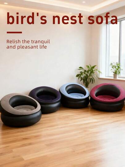 1 pieza Sofá cilíndrico inflable, Silla de camping inflable, Sofá perezoso inflable, Silla inflable, Silla inflable plegable y portátil, Adecuada para sala de estar, dormitorio, sala de lectura, balcón, camping al aire libre, fácil de almacenar y transportar, ocio y entretenimiento, dormitorio, silla con respaldo