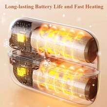 SULVGO 二合一磁吸式充电暖手宝，便携式电暖手宝，符合人体工学的紧凑型口袋暖手宝，持久保暖，科技礼品 - 彩色 - 查看 10