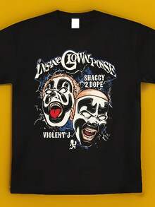 Men's ICP  Merch T-Shirt - Vintage Hip-Hop Graphic Tee With Bold ,ICP,Design. Black Casual Crew Neck For Men Women. Perfect Gift For Music Fans. Hip Hop T Shirt. Music Fan Apparel,Casual Short Sleeve Cotton Tee Streetwear - 黑色 - 查看 1