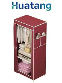 Ropero Armable Closet De Tela Un NIVEL EXTRA GRANDE  Profundidad: 44 cm   Ancho: 56 cm   Altura: 146 cm - Multicolor - Ver 6