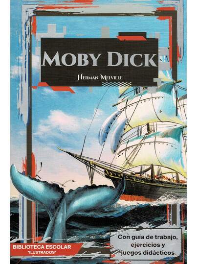 Moby D… o La Ballena - Libro del   Autor: Herman Melville    Colección: Biblioteca Escolar. (Síntesis Del Libro) Edad: + 12 años. Género: Literatura Universal.  Formato: Pasta Blanda Páginas: 95 Medidas: 21 cm x 14 cm. Peso: 127 g.  Código: 9786071419774.     Síntesis del libro - Con Guía de Trabajo – Preguntas De Comprensión Lectora - con Ejercicios y Actividades Didácticas. – Para jóvenes de 12 años en adelante. En busca de trabajo, el joven marinero Ishmael se dirige al puerto de New Bedford para unirse a la tripulación del Pequod.  Sin embargo, lo que parecía ser una simple jornada de cacería, es en realidad un plan de venganza orquestado por el capitán Ahab.  Aquel viejo lobo de mar que no descansará sino hasta dar muerte a Moby D., la enorme ballena blanca que tiempo atrás devoró la mitad de su pierna.  A bordo del más famoso buque ballenero, el lector experimentará grandes aventuras, tormentas, desastres y leyendas marítimas