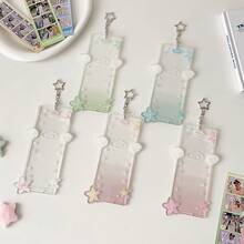 Transparent Angel Wings Acrylic 4-Frame Card Holder, 4-Grid Acrylic Idol Fandom Hanging Accessory - Multicolor - View 2