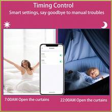 2N.M Tuya WiFi AC100-240V Smart Curtain Motor For 37mm 38mm Diameter Windows, Electric Automatic Blackout System With Remote Control And Voice Control, Compatible With Alexa, Yandex, And Alice - Tuya WiFi Version - View 5