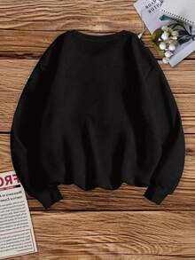Suéter de Cuello Redondo con Estampado Gráfico de Malinois para Mamá - Ajuste Relajado y Diseño Casual con Gafas de Corazón, Lavable a Máquina, Ropa Cómoda para Amantes de  Perros, Ideal para Otoño y Primavera - Oscuro - Ver 2