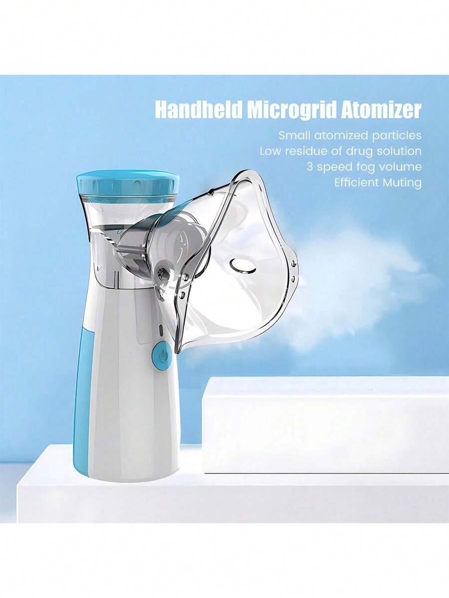 Nebulizer, Portable Nebulizer, Adult & Child Nebulizer, For Respiratory Issues, Nebulizer Mask And Adjustable Nebulization Rate Mesh Nebulizer, Facial Humidification (Battery Not Included)