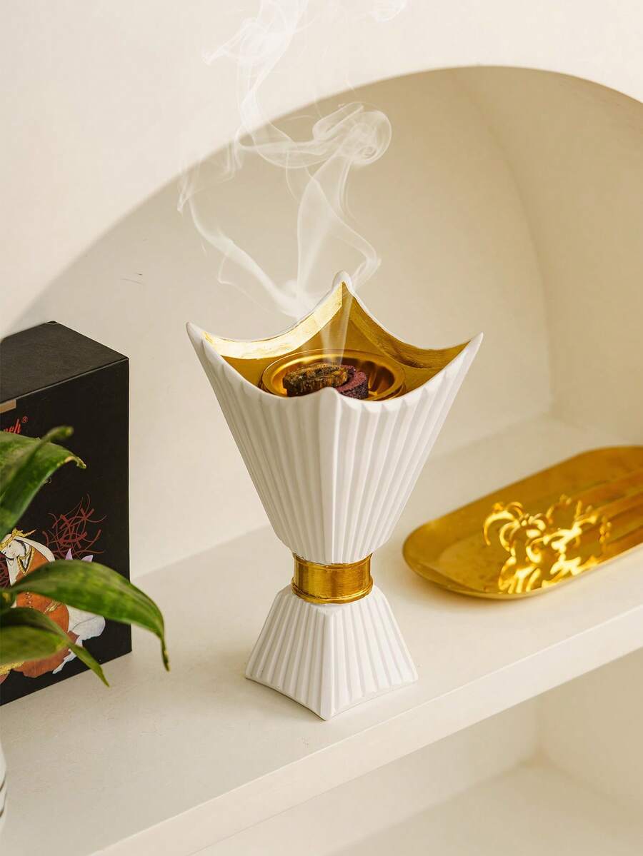 1个圣杯造型香炉 - 创意设计，简约风格，斋月装饰，树脂材质 | 适用于客厅、餐厅、家居装饰、桌面摆件、节日礼物、节日用品 - 彩色 - 查看 1