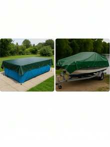 Lona impermeable para exteriores de 3x4m | Tela de polietileno reforzada de 180g/m² con ojales, resistente al desgarro para pintura al aire libre, toldo con ojales anticorrosión y cuerdas perimetrales