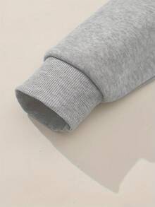 Christmas Tree Plus Size Hoodie  Christmas Tree With Red Bow And Lights Print Holiday Sweater For Women Winter Casual Wear - Grey - View 4