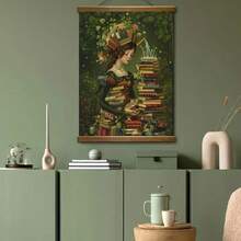 Lienzo impreso, decoración de pared con un encantador tema de naturaleza para amantes de los libros, póster sin marco para sala de estar, dormitorio, oficina o cafetería - Regalo y decoración ideal (marco opcional) - Multicolor - Ver 15