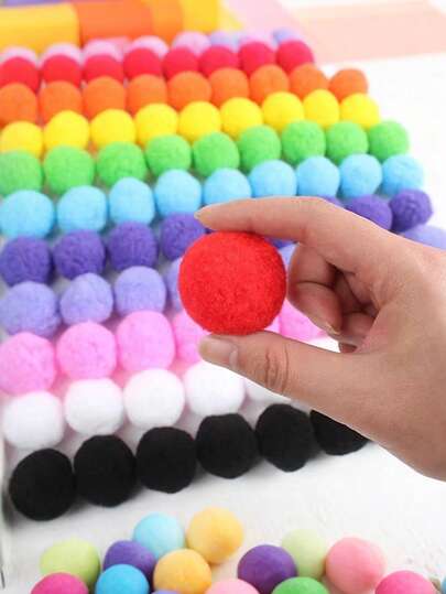 100PCS Mini Pompoms, Arts And Crafts Plush Pompoms,Vibrant Rainbow Pom-Poms, Polyester Craft Balls,Felt Kits, Felt Board,Graduation Decorations 2025,Home Essentials,Party Supplies,Easter Gifts For Festive Party Decorations, Hanging Ornaments & DIY Projects - Ideal For Crafting Accessories,Mother's Day, Wedding Season, Graduation Season, Gifts For Family And Friends,It's A Little Smaller Than The Size Of The Smallest Sized Coin. Mini