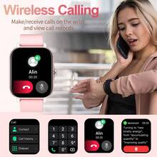 New Smart Watch With Full Touchscreen, Calling & Messaging Functions, Multi-Functional Fitness Watch With Alarm, Calculator, Calendar, Weather