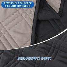 YSTYLE Single-Seater Sofa Cover With Armrests, Reversible Cat-Friendly Scratch-Resistant Couch Cover, Double-Sided Quilted Sofa Cover, Universal Sofa Cover - Black + Khaki - View 3