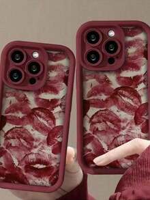 For IPhone 16 Pro Max/16 Plus/16 Pro/16/15 Pro Max/15 Plus/15 Pro/15/14 Pro Max/14 Plus/14 Pro/14 Pro/14 Pro/14 Pro/14 Pro/14 Pro/14 Pro/14 Pro/14 Pro/14 Pro/14 Pro/14 Pro/14 Pro/ 14 Pro/14 Pro/13 Pro Max/13 Pro/13 Pro/13 Pro/13/12 Pro Max/12 Pro/12/11 Pro Max/11 Pro/11/2 GalaxyS22/S22PLUS/S22ULTRA/S23/S23PLUS/S23ULTRA/S24/S24PLUS/S24ULTRA/S25/S25PLUS/ S25ULTRA Protective Case: Shockproof And Stain-Resistant Case, Soft Case, Ultra-Thin Case, Red Lip - 1pc - 查看 4