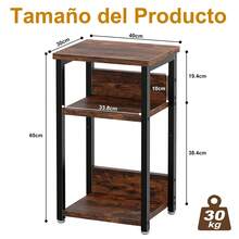 Mesa Auxiliar, Mesa De Noche Moderno, Pequena Mesa De Centro Mesas Para Jardín Mesas Laterales Para Sala Mesa De Centro - Granate - Ver 3