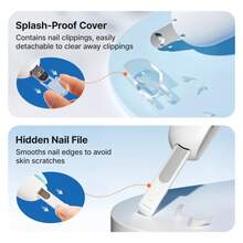 Cat Nail Clippers With Adjustable Cutting Hole In 4 Sizes And Hidden Nail File | Nail Clippers For Kittens And Indoor Cats | Splash-Proof Claw Clippers For Cat Grooming (Blue) - 1 - 查看 6