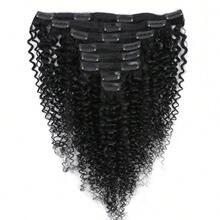 BINF Discount Bundle Item Kinky Curly Clip In Hair Extensions Human Hair 8-24 Inch Curly Hair Extensions Clip In Human Hair 120g/Set Clip-In Full Head For Women Annual Low-Price Item 3C 4A 4B Afro Kinky Curly Hair Clip Ins Soft Real Human Hair Brazilian Virgin Remy Hair Thick Ends Invisible & Scalp-Friendly Double Weft 8Pcs With 20Clips Dinner Date Style Clip Virgin Human Hair Bundle Weft For African Women Afro Kinky Curly Clip Ins Bundles Elegant Vintage - Natural Black - 查看 8