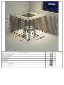 Black High-Density Pet Fence, Indoor Balcony Anti-Escape Wrought Iron Railing Fence, Suitable For British Shorthair Cats - Multicolor - View 19