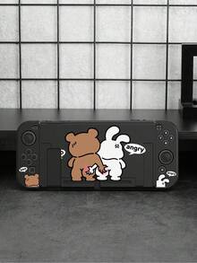1 pieza Funda protectora con diseño lindo de oso y conejo compatible con 2 (2025), Switch NS, Switch OLED, Switch Lite, accesorios para Nintendo Switch 2/Switch, juego completo que incluye estuche de transporte, estación de acoplamiento con ranuras para tarjetas, mejor regalo para jugadores de Switch - multicolor - Ver 9