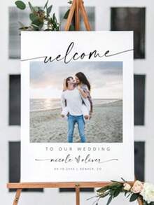 Customizable Wedding Welcome Sign, Editable Wedding Welcome Poster, Photo Wedding Welcome Board, Wedding Welcome Sign Template - Multicolor - View 6