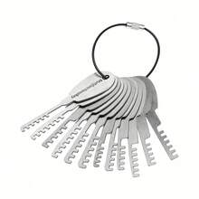 10件套不锈钢万能钥匙套装，多种形状，适用于各种锁具，应急开锁，男士工具