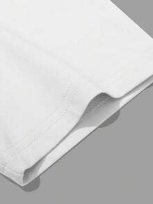 Camiseta casual de verano para hombres cuello redondo manga corta estampado de letras gráfica  Ángeles diseño fresco transpirable moda streetwear básico cómodo dailywear outfit urbano - Blanco - Ver 6