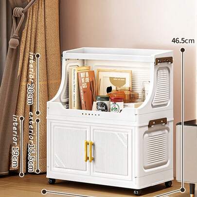 可折叠收纳柜多层折叠塑料柜家用大容量收纳零食杂物衣服玩具