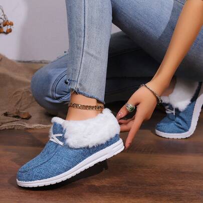 Women's Casual Warm Flat Comfortable Lightweight Snow Ankle Boots