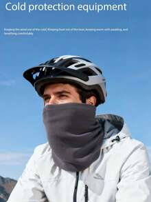 Winter And Autumn Skiing Mask For Men And Women, Windproof, Snowy Mountain-Themed Head Cap, Thermal Lined Neck Strap, Winter Cycling, Warmth, Insulation, Mask, Scarf, All-In-One.