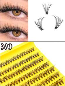 600PCS 30D+40D+80D Clusters Lash – Thick & Fluffy Eyelashes, D Curl, 0.31–0.63inch, Individual DIY Lash Extensions, Soft & Natural Wispy Lashes, Perfect For Halloween, Thanksgiving, Christmas & New Year's, Lash Clusters, Eyelash Clusters, Individual Eyelashes, Lashes, Fake Lashes, Beauty & Health - Black - View 7