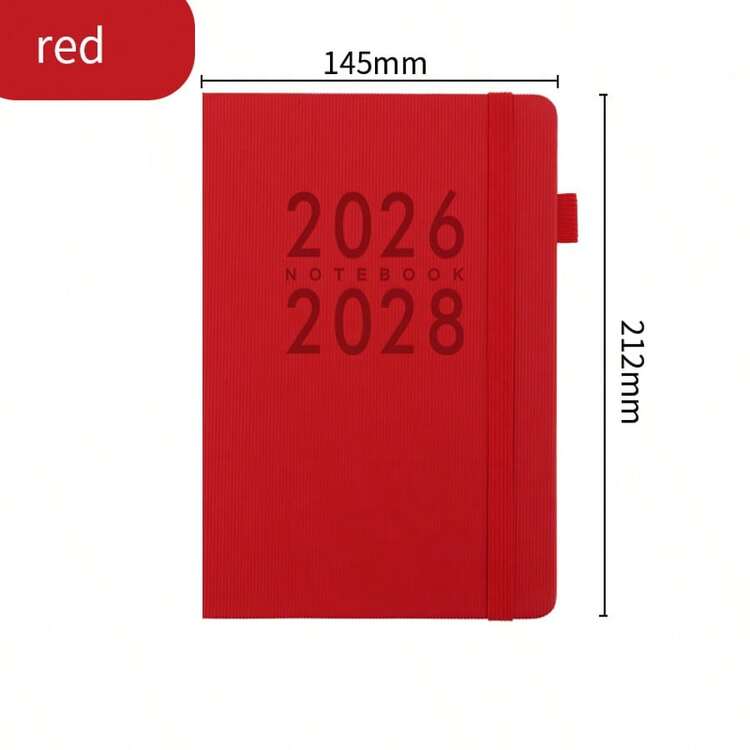 Monthly Plan Book For 2026-2028, Annual Summary, With Flexible Pen Insert, English Language, Perfect Gift For School Holidays, Diary Writing. - Multicolor - View 10