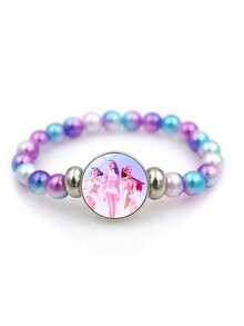 Mattel 1件新款卡通动漫图案手链，K-Pop动漫人物装饰，珠宝配饰，原创圣诞派对小礼物 - 彩色 - 查看 4