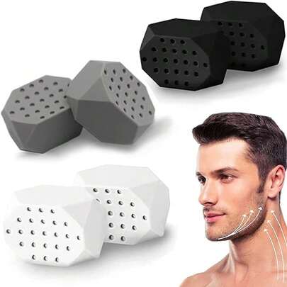 Ejercitador de cara y cuello,Ejercitador de Mandíbula Facial,Mandibula Ejercicio,Ejercitador para elevar la mandíbula,entrenador de músculos de mandíbula para hombres/mujeres (6 pcs)
