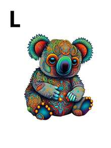 可爱考拉拼图，成人休闲玩具，不对称动物形木制拼图，家庭和朋友游戏，适合圣诞节和生日礼物，拼图，拼图，拼图，智商游戏，游戏拼图，冰拼图，拼图桌，1000 片拼图 - 杏色 - 查看 8