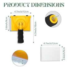Almohadillas de repuesto para el recortador de bordes de pintura, herramienta de pintura de bordes para paredes y techos, aplicador de almohadilla de pintura para pintar bordes