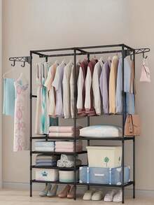 1pc Multifunctional Floor Standing Wardrobe, Coat Rack, Storage Shelf, Shoe Rack, Sturdy, Fashionable, Easy To Assemble And Disassemble, Portable, Suitable For Bedroom, Living Room, Office, Study Room, Holiday Gift, Christmas Gift, Children's Gift - Multicolor - View 15