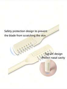 1 Piece Rotary Nose Hair Removal Trimmer, 360 Degree Rotating Nose Hair Trimmer Stainless Steel Portable Rotating Double Head Nose Hair Trimmer Nose Hair Trimmer