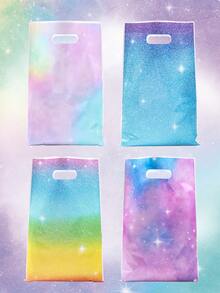 10/25/50 件彩色银河派对礼品袋，16.5*25 厘米手提袋，太空派对手提袋，星空塑料礼品包装袋，宇宙主题派对礼品包装袋，生日派对礼品袋，星夜派对储物袋，太空主题派对用品，天文爱好者用品，婚礼装饰，婚礼用品，新娘送礼会回礼，生日装饰，节日派对用品，超市用品 - 彩色銀河 - 查看 3
