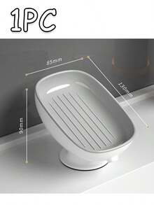 Leichte und luxuriöse Seifenaufbewahrungsbox, mit starken Saugnäpfen, die stabil und langanhaltend sind, und einem integrierten Ablaufdesign, geeignet zum Aufbewahren von Seife im Badezimmer