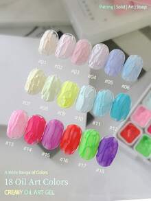 2025 Nail Art Velvet Paint Gel And Cream Gel Set, 18-Panel Fashion LED Nail Gel, High Saturation Color Gel Nail Polish, Glossy Shine Multi-Functional Modeling Gel Nail Polish For Fashion Salon Nail Design, Christmas Gift For Women - Nhiều màu - Xem 3