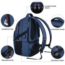 UKEIN 1PC Bagsure Travel Laptop Backpack, Business Water Resistant Laptop Backpack With USB Charging Port, College Bag For Men & Women - Màu xanh lam - Xem 3